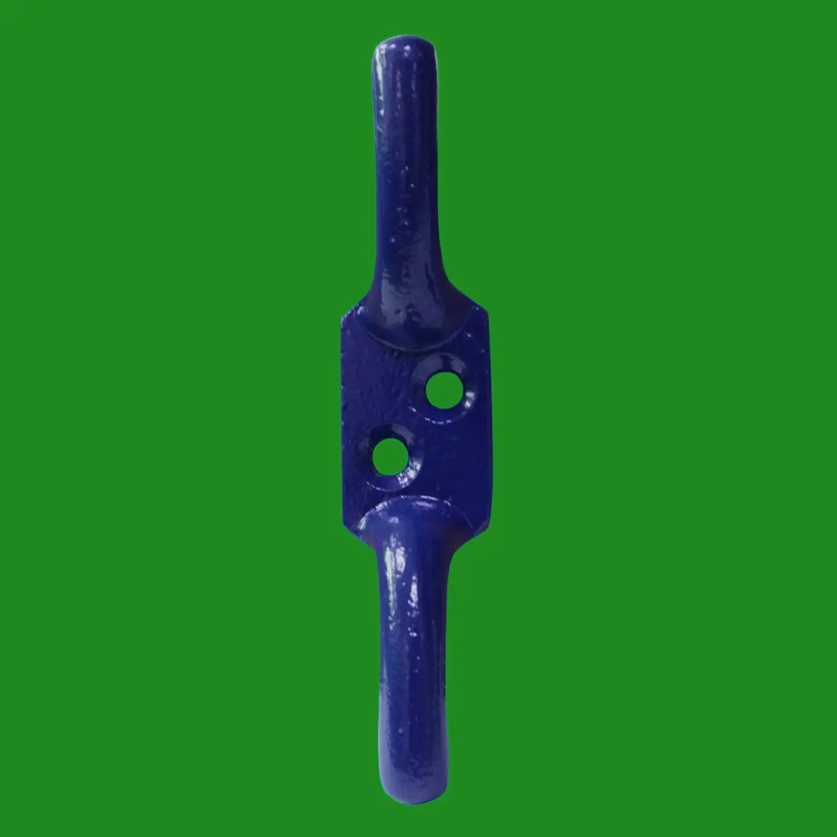 4x 100mm 4" Blue Cast Iron Cleat Hook for Flag Pole Rope Halyard Washing Line - image 4 | Free standard UK delivery included | Discount Quality Products