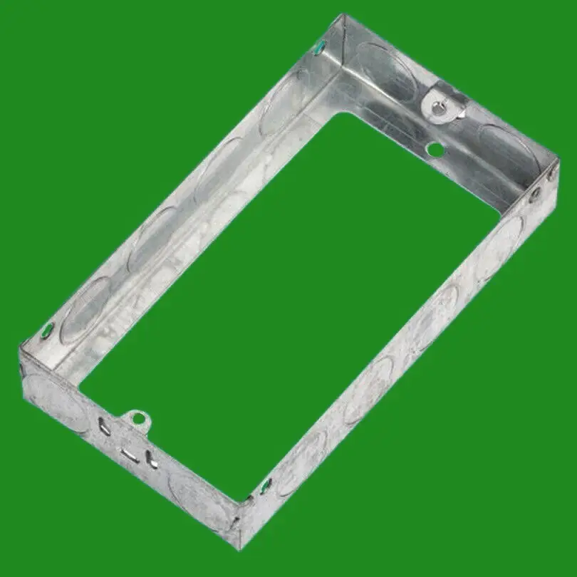 2 Gang 25mm Galvanised Steel Pattress Extension Electrical Back Box GSE225