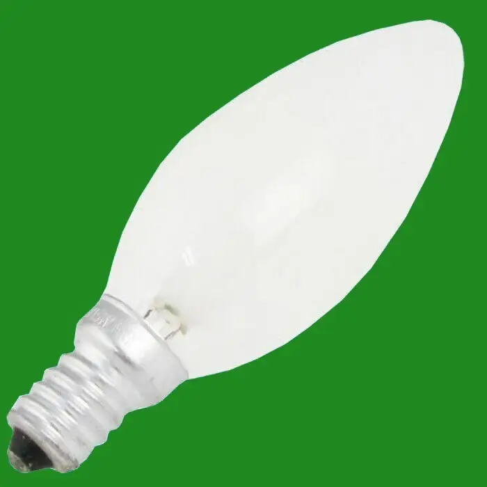 4x 25W FROSTED CANDLE FILAMENT LIGHT BULBS SES SMALL SCREW E14 CHANDELIER LAMPS