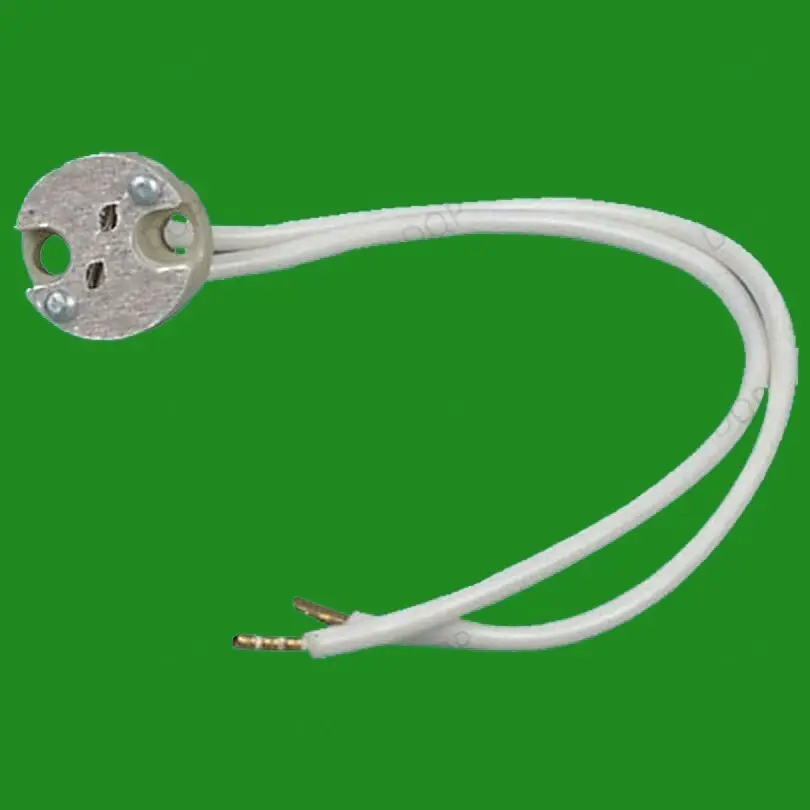 100x MR16 GU5.3 Ceramic Socket, Halogen Fitting Base LED Light Bulb Lamp Holder