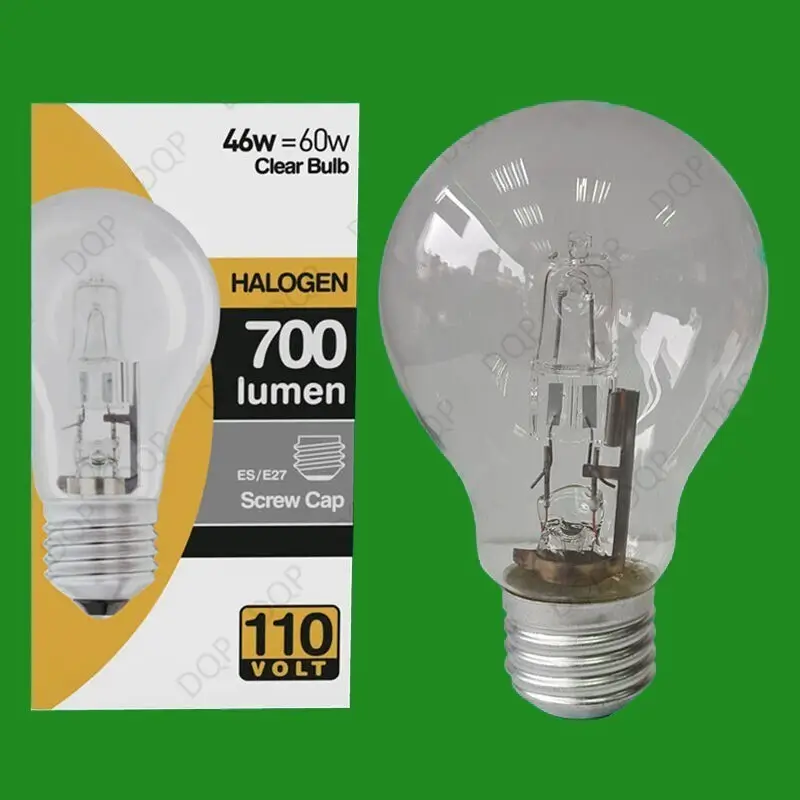25x 110V 46W=60W Halogen GLS E27 Clear Construction Site Festoon Light Bulb Lamp