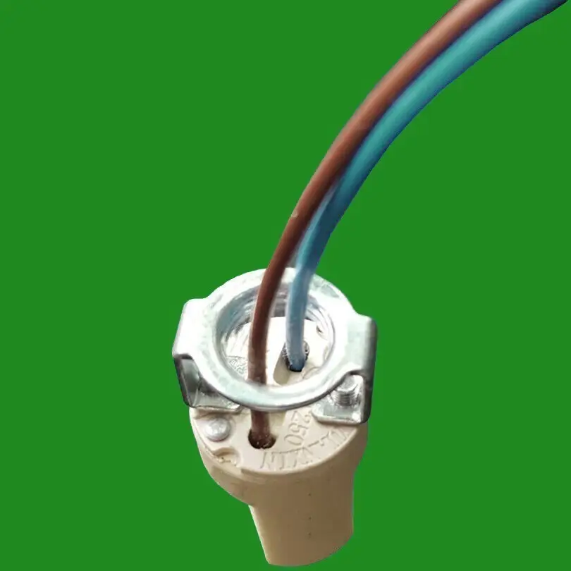 6x G9 Ceramic Halogen Lamp Holder Socket, M10 Bracket & 490mm Attached Cables - image 2 | Free standard UK delivery included | Discount Quality Products