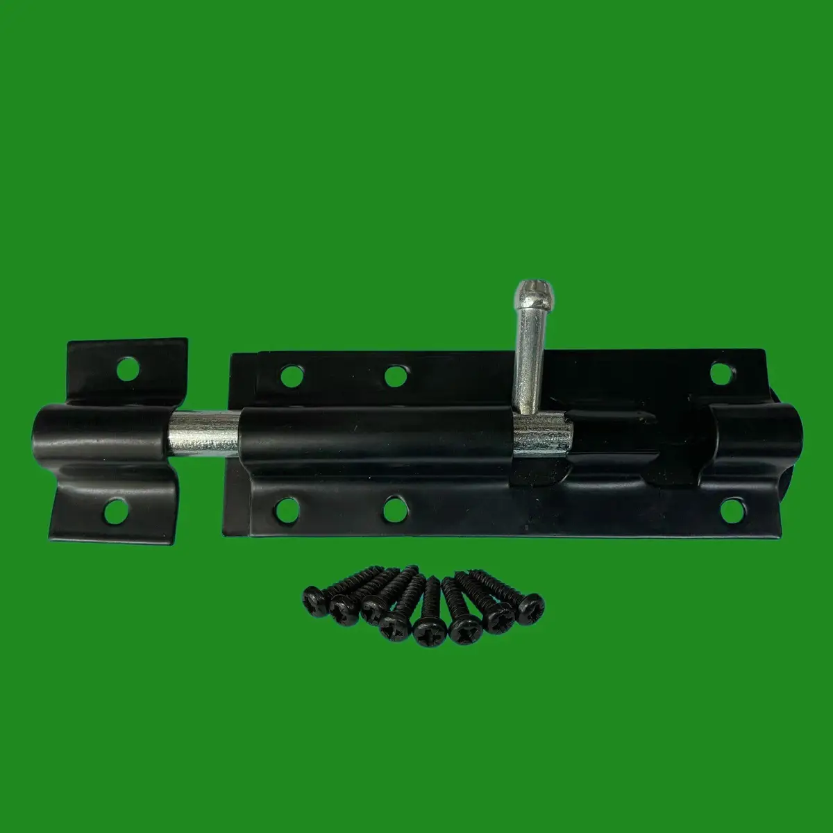 2x 4 inch Heavy Duty Tower Barrel Straight Bolt Lock Gate Door Black Latch Catch