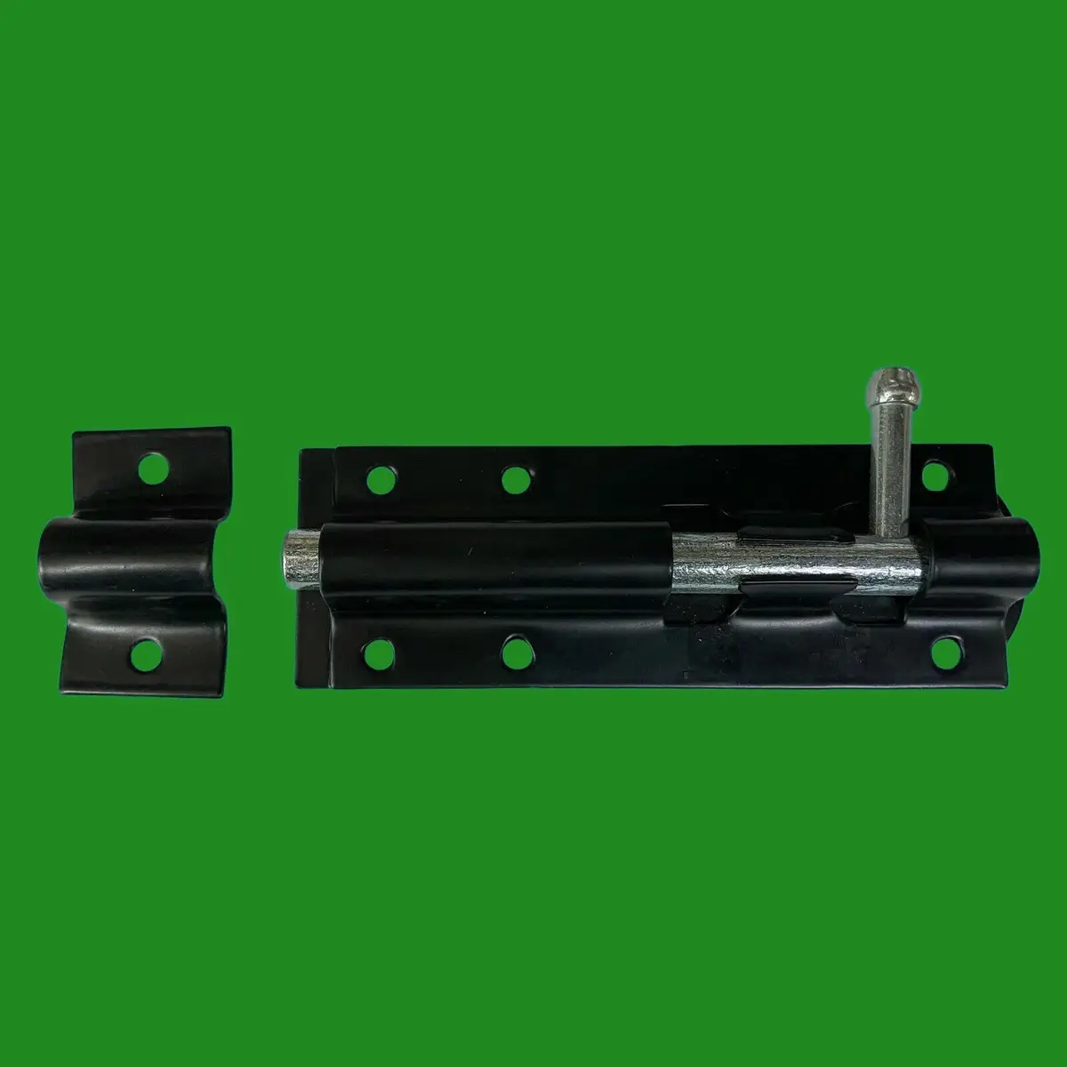 4x 4 inch Heavy Duty Tower Barrel Straight Bolt Lock Gate Door Black Latch Catch - image 2 | Free standard UK delivery included | Discount Quality Products