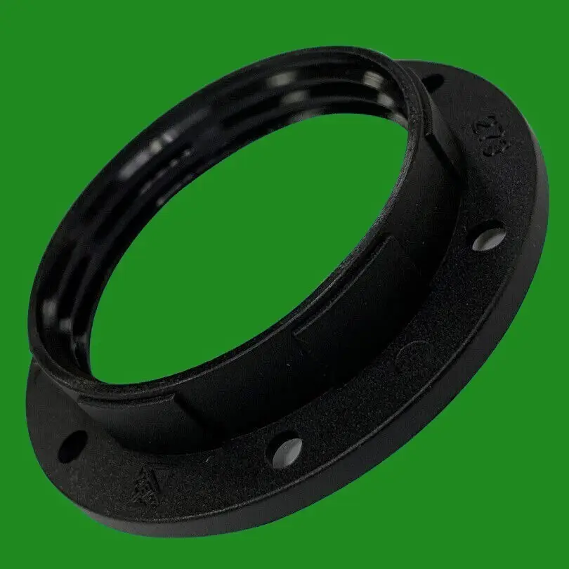 1x Black Lampshade Collar Ring M38 Thread Replacement, Light Edison Screw ES E27