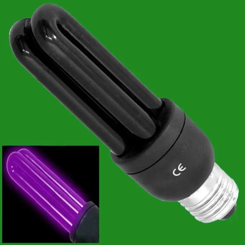 10x 15W UV Ultraviolet Blacklight CFL Light Bulbs, ES, E27 Disco Party Club Lamp