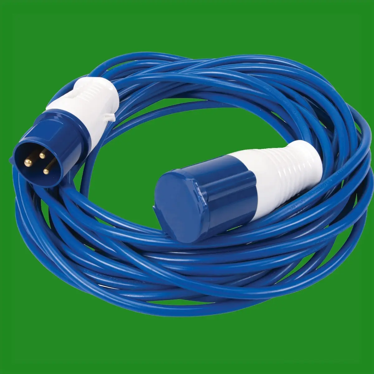 16A CEEFORM 3 Pin Male to Female Caravan Motorhome Arctic Cabe 14m Ext. Lead