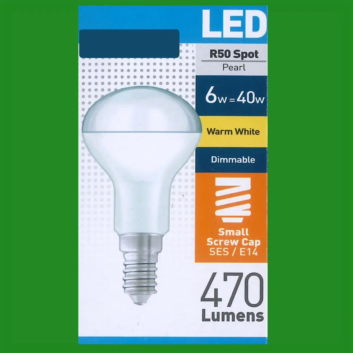 6x 6W =40W R50 Dimmable Reflector Spotlight LED E14 SES Edison Screw Light Bulb - image 2 | Free standard UK delivery included | Discount Quality Products