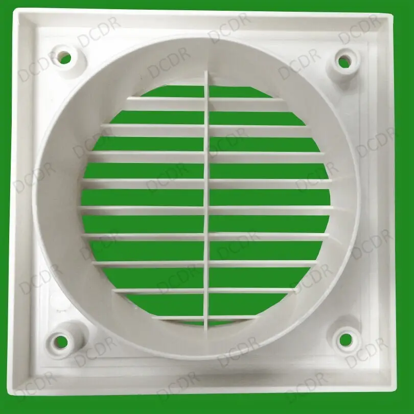 1x 100mm 4" Spigot Ducting White Extractor Fan Ventilation Fixed Louvre Grille - image 6 | Free standard UK delivery included | Discount Quality Products