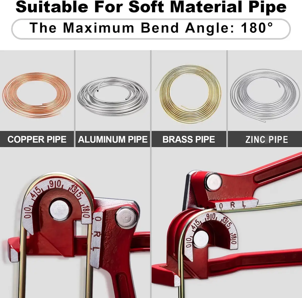 3 in 1 Tube Bender, 6-8-10mm Hydraulic & Other Pipe Bend Hand Tool, 0-180 Degree - image 4 | Free standard UK delivery included | Discount Quality Products