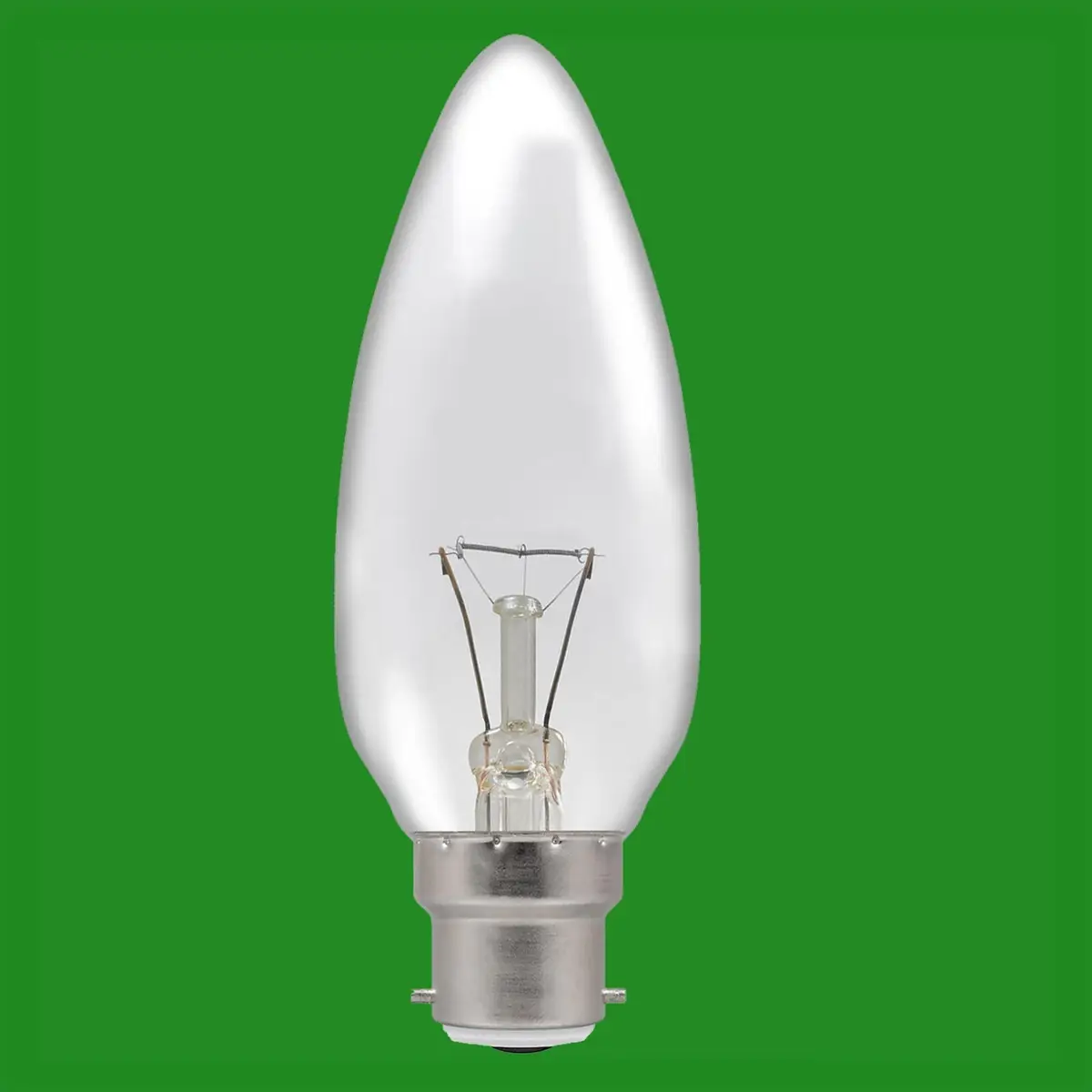 10x 60W Large Vintage 45mm Clear Candle C45 B22 Bayonet Light Bulb Dimmable Lamp