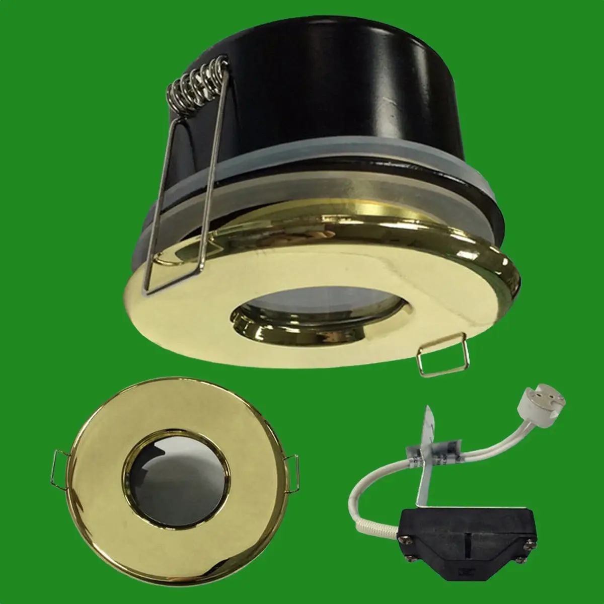 Brass Recessed IP65 LED Shower Bathroom Light MR16 Ceiling Spot Downlight Lamp