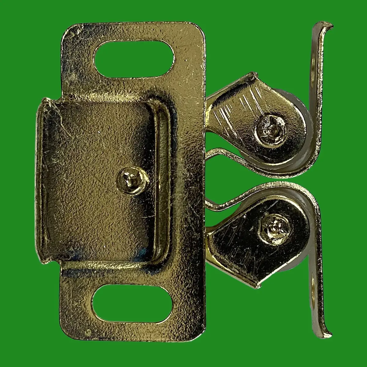 2x Brass Double Roller Spring Loaded Catch Latch, For Cupboards, Cabinets, Doors - image 3 | Free standard UK delivery included | Discount Quality Products