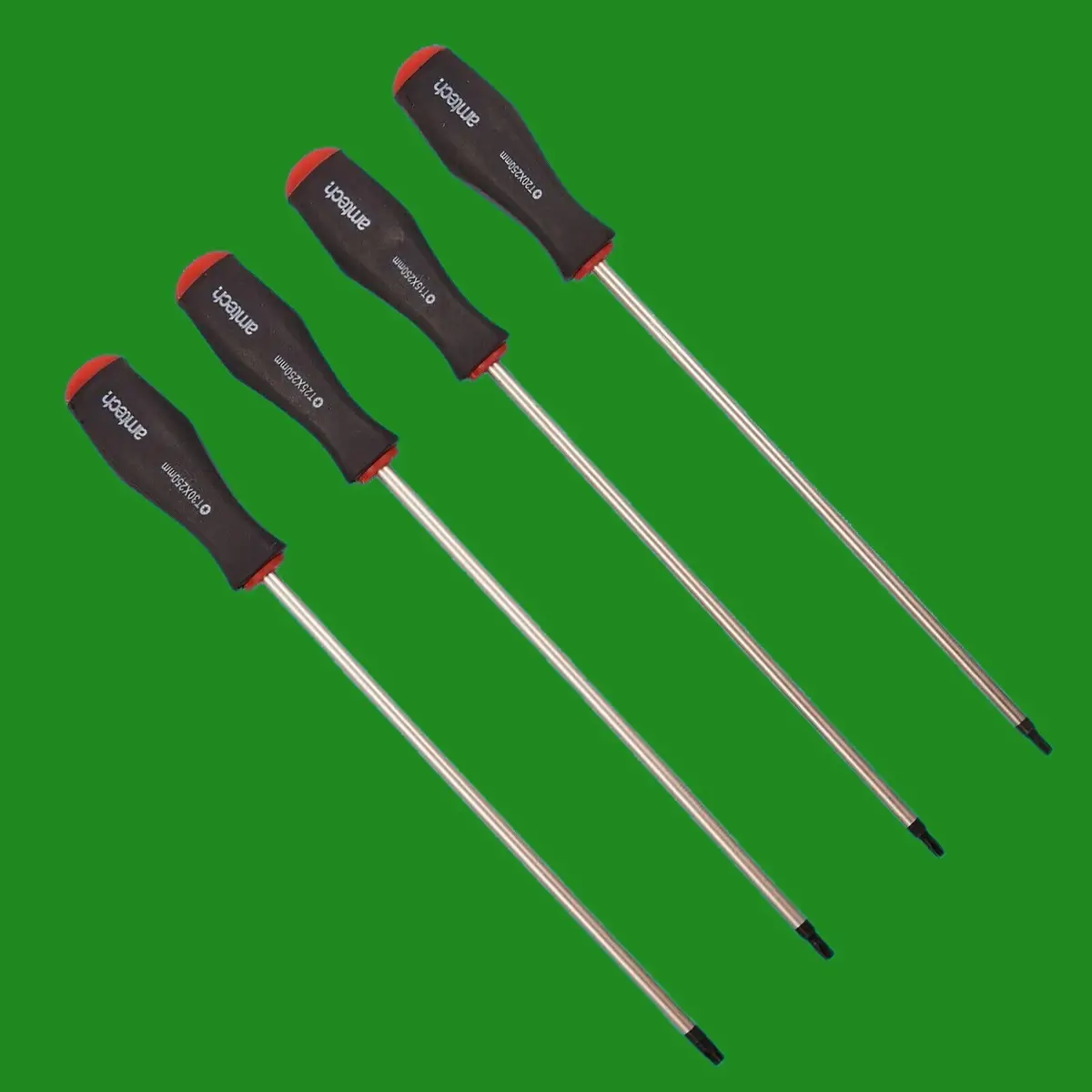 4pc 250mm Long Reach Heavy Duty Torx Screwdriver Magnetic Tips T15 T20 T25 T30