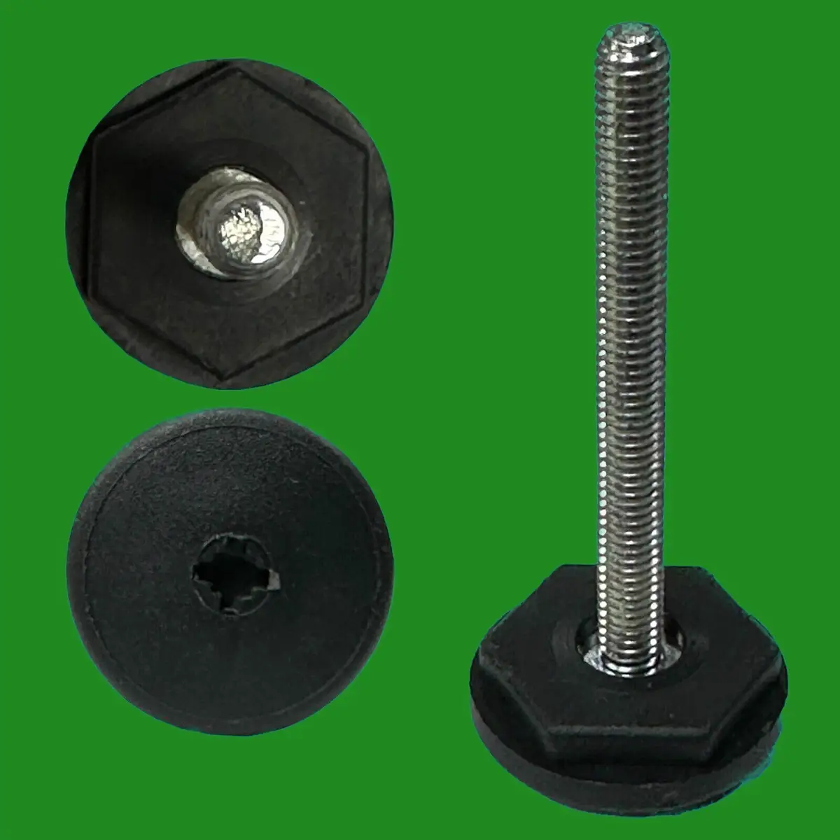 4x Adjustable Levelling Feet Foot 30mm x 60mm M6 Thread Desk Cabinet Cupboard