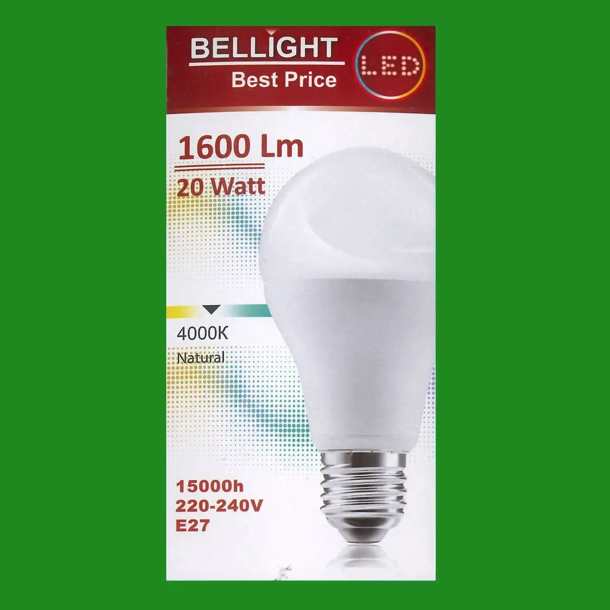 1x 20W LED GLS A65 ES Edison E27 4000K Natural White 1600lm Light Bulb Lamp - image 3 | Free standard UK delivery included | Discount Quality Products