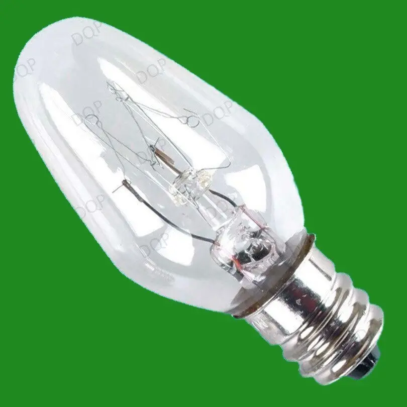 2x 7W E12 CES MINIATURE LIGHT BULBS L=53mm,W=22mm,Screw Diameter 12mm,MINI LAMP