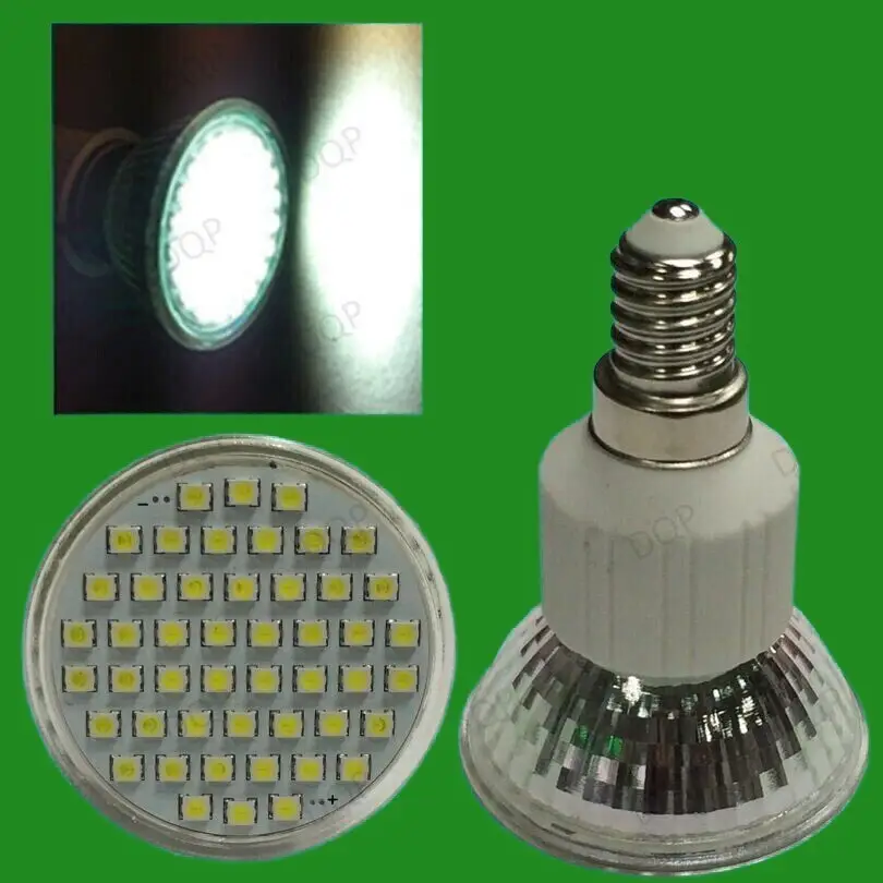 8x 5.6W LED Epistar Spot Light Bulbs, Daylight, SES E14, R50 Replacement Lamps