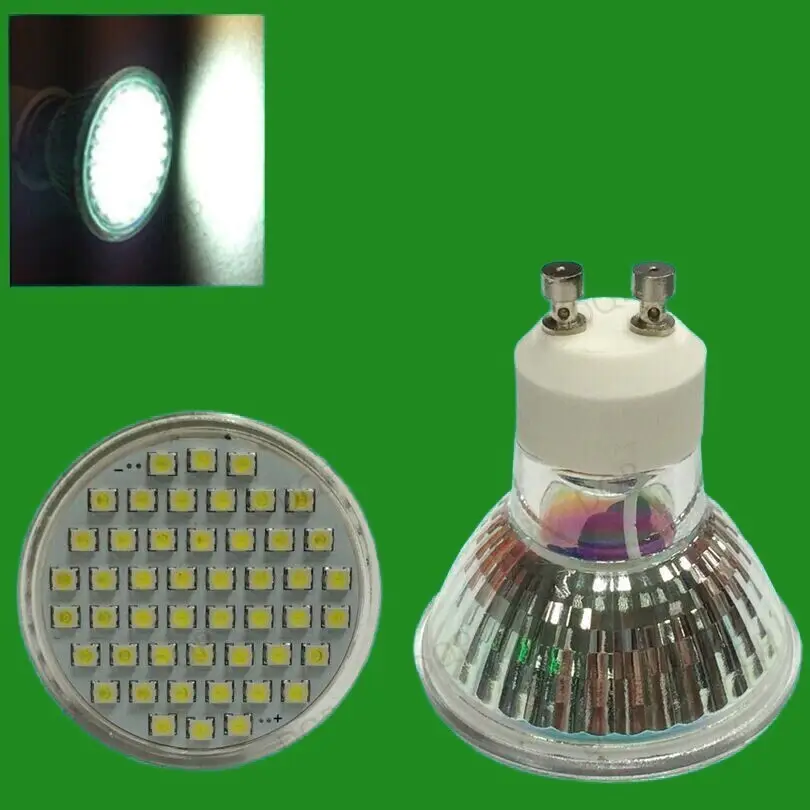 4x 5.6W LED Epistar Spot Light Bulbs, Daylight White GU10, R50 Replacement Lamps