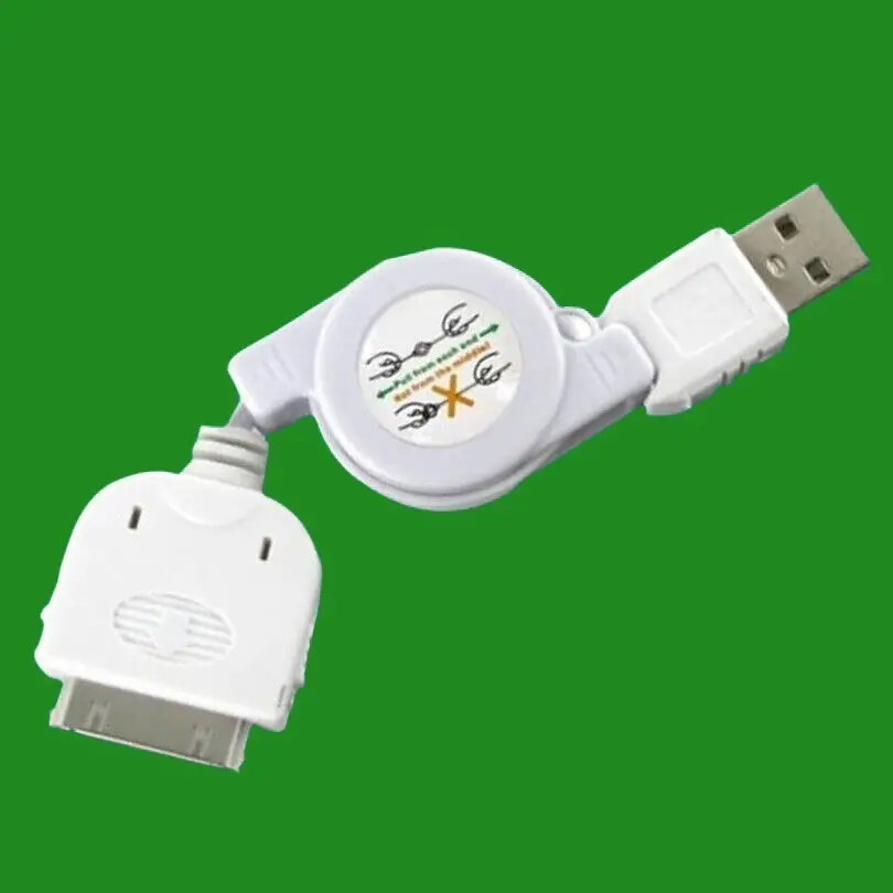 4x 76cm Retractable For iPhone USB Data Cable 3G 3GS 4 4S iPod, iPad, Charger