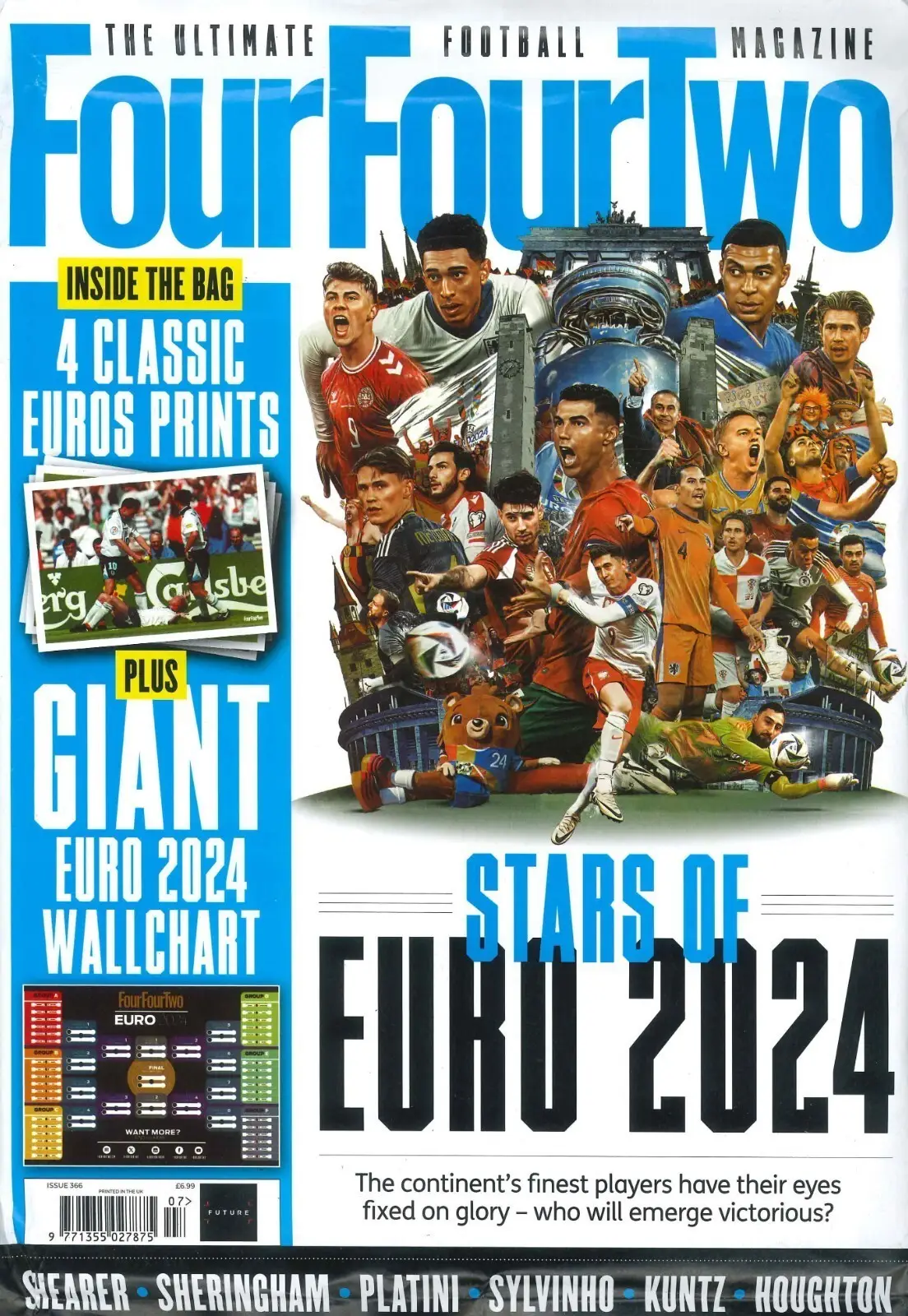 FourFourTwo Magazine Stars of Euro 2024, Free Giant Wallchart, Prints, June 2024