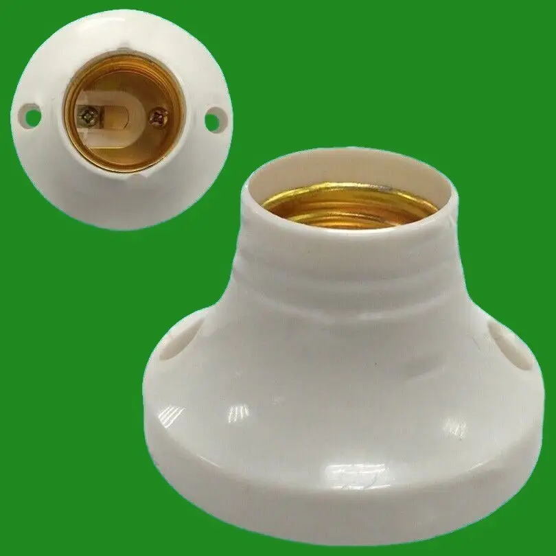 10x Edison Screw Socket ES E27 Light Bulb Holder Lamp Surface Fixing 63mm Base