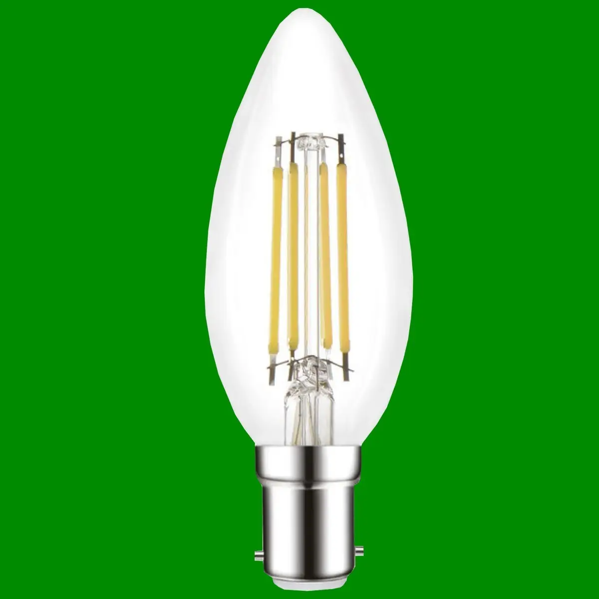 10x 4.5W (=40W) LED Filament Clear Candle Light Bulbs, SBC, B15 2700K B15d Lamps - image 4 | Free standard UK delivery included | Discount Quality Products