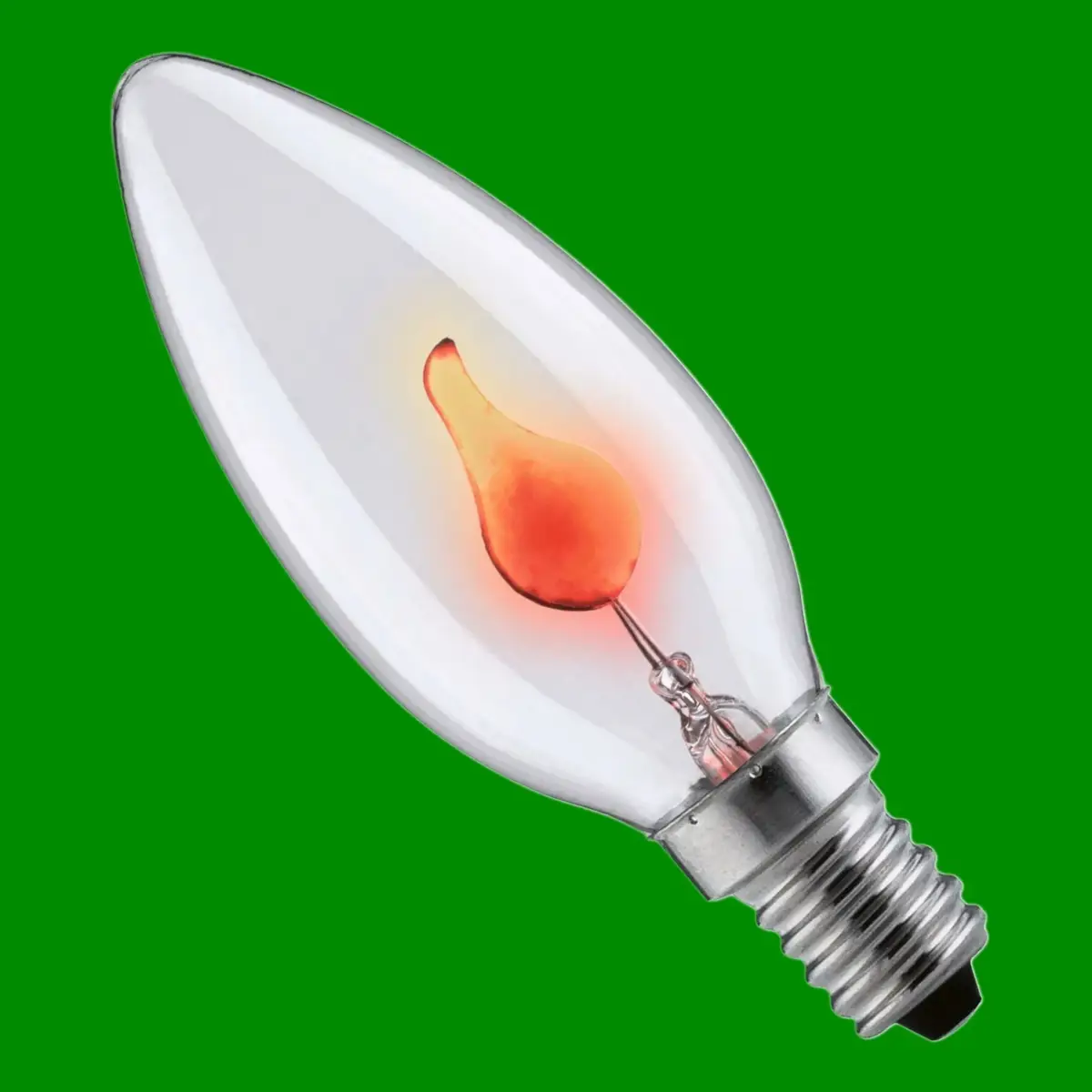 2x 3W Clear Flicker Flame Candle Light bulbs SES E14 Small Screw Decorative Lamp - image 2 | Free standard UK delivery included | Discount Quality Products