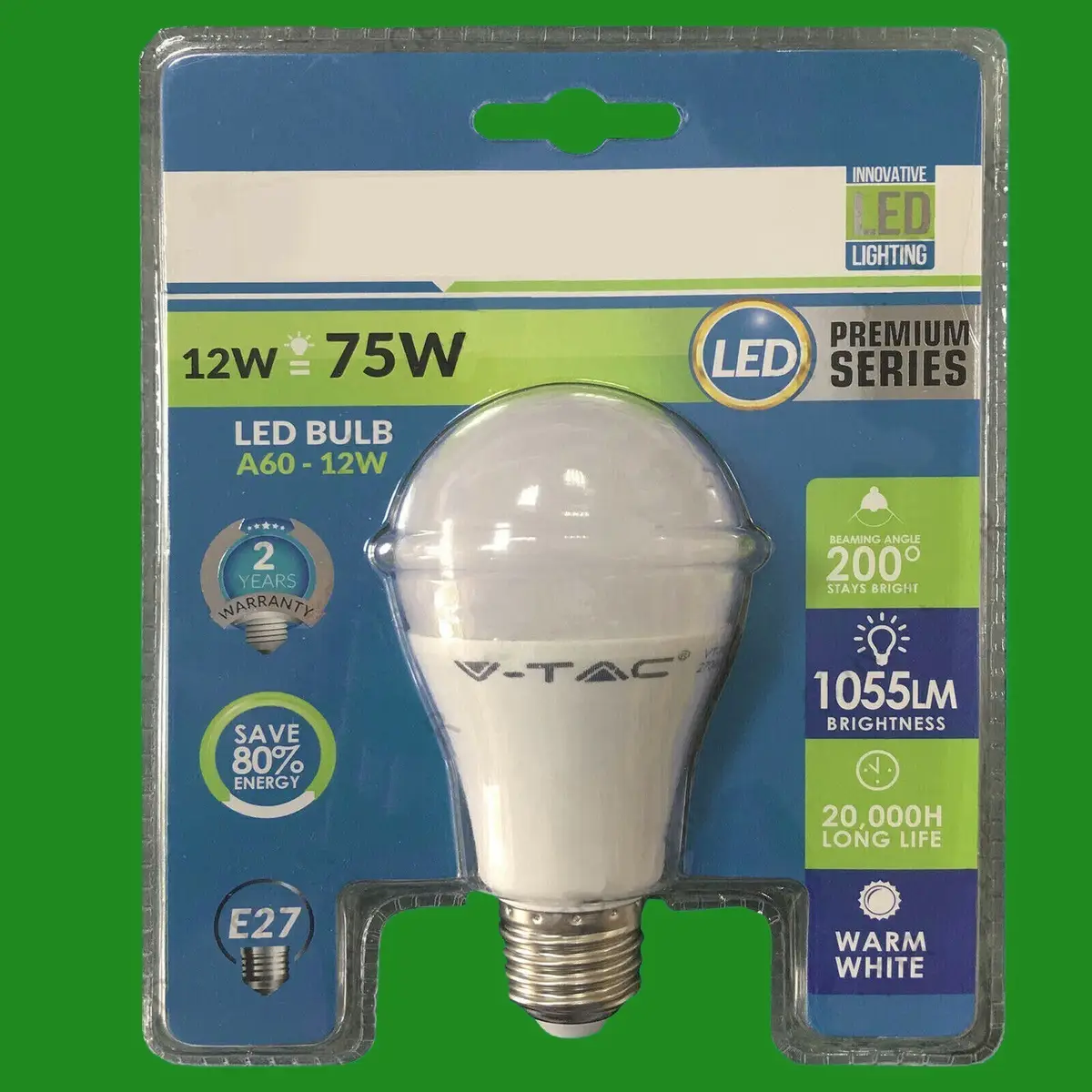 10x 12W LED A60 GLS Low Energy Instant On Light Bulb ES E27 Lamp Globe - image 2 | Free standard UK delivery included | Discount Quality Products