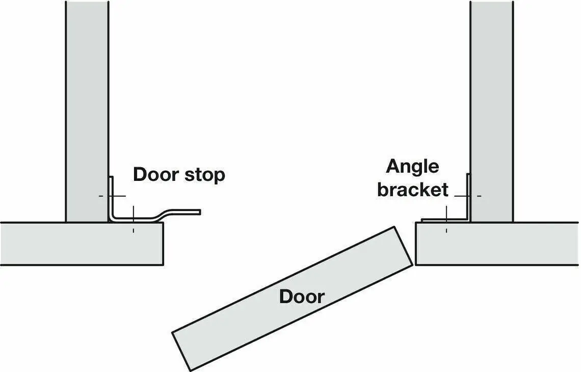 10x 33mm Metal Door Stop Mounted Bracket Kitchen Cupboard Cabinet Wardrobe - image 2 | Free standard UK delivery included | Discount Quality Products