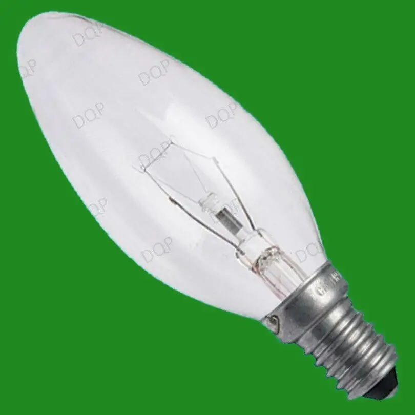 18x 40W CLEAR CANDLE TUNGSTEN FILAMENT LIGHT BULBS SCREW SES E14 DIMMABLE LAMPS