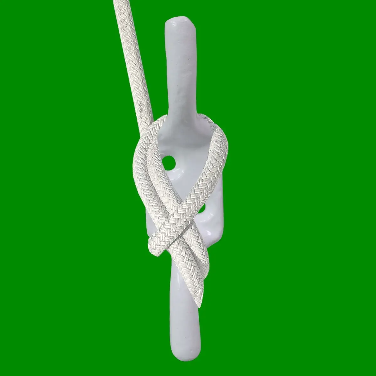 2x 100mm (4") White Cast Iron Cleat Hook, Flag Pole Rope Halyard Washing Line - image 2 | Free standard UK delivery included | Discount Quality Products