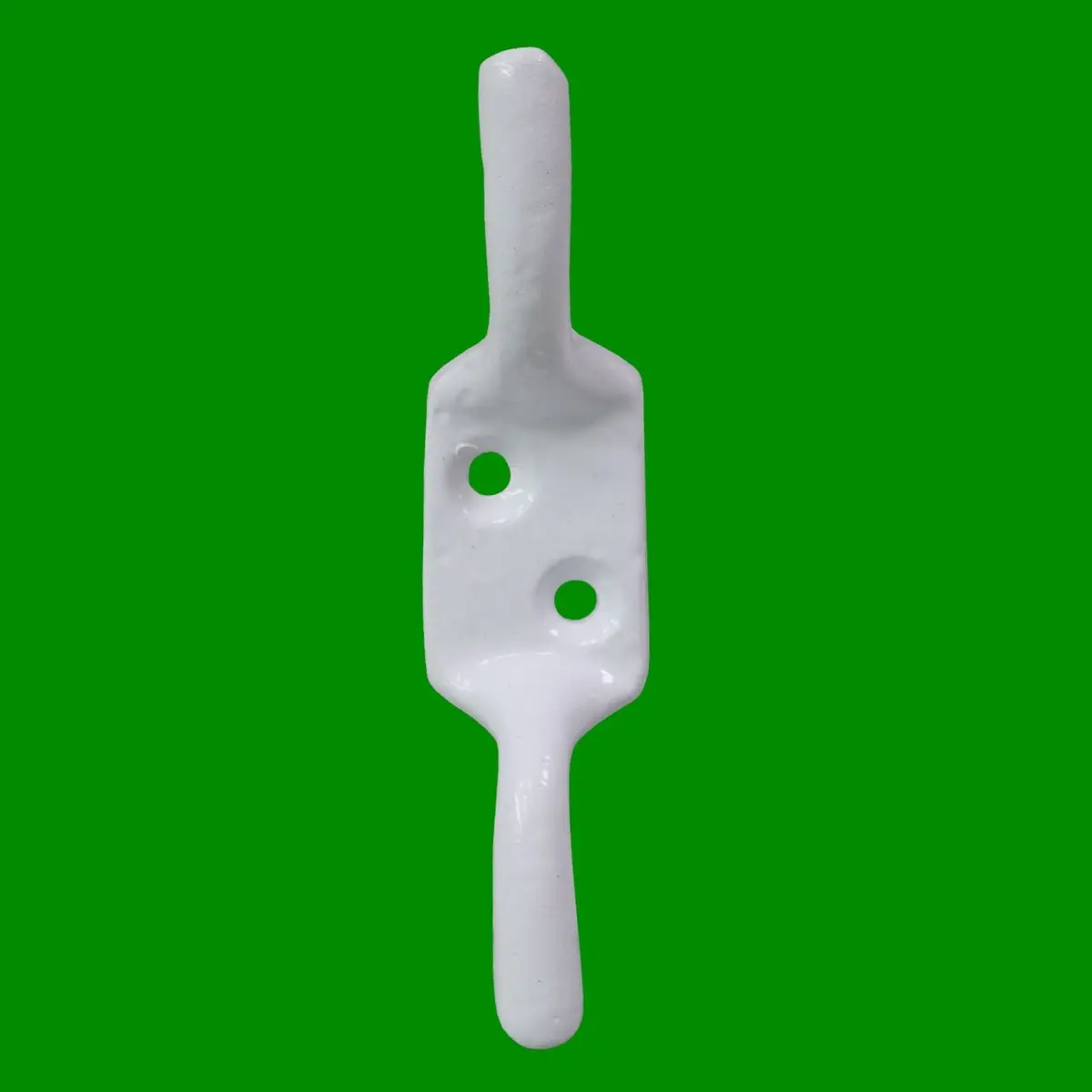 2x 100mm (4") White Cast Iron Cleat Hook, Flag Pole Rope Halyard Washing Line - image 4 | Free standard UK delivery included | Discount Quality Products