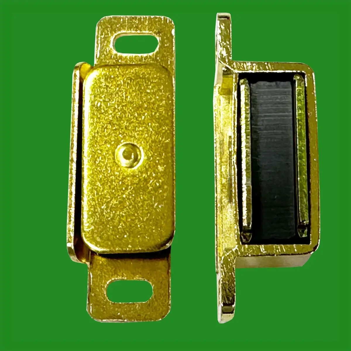 8x Steel Magnetic Heavy Duty Cabinet Door Catch Brass Plated, 6kg Pull & Screws - image 2 | Free standard UK delivery included | Discount Quality Products