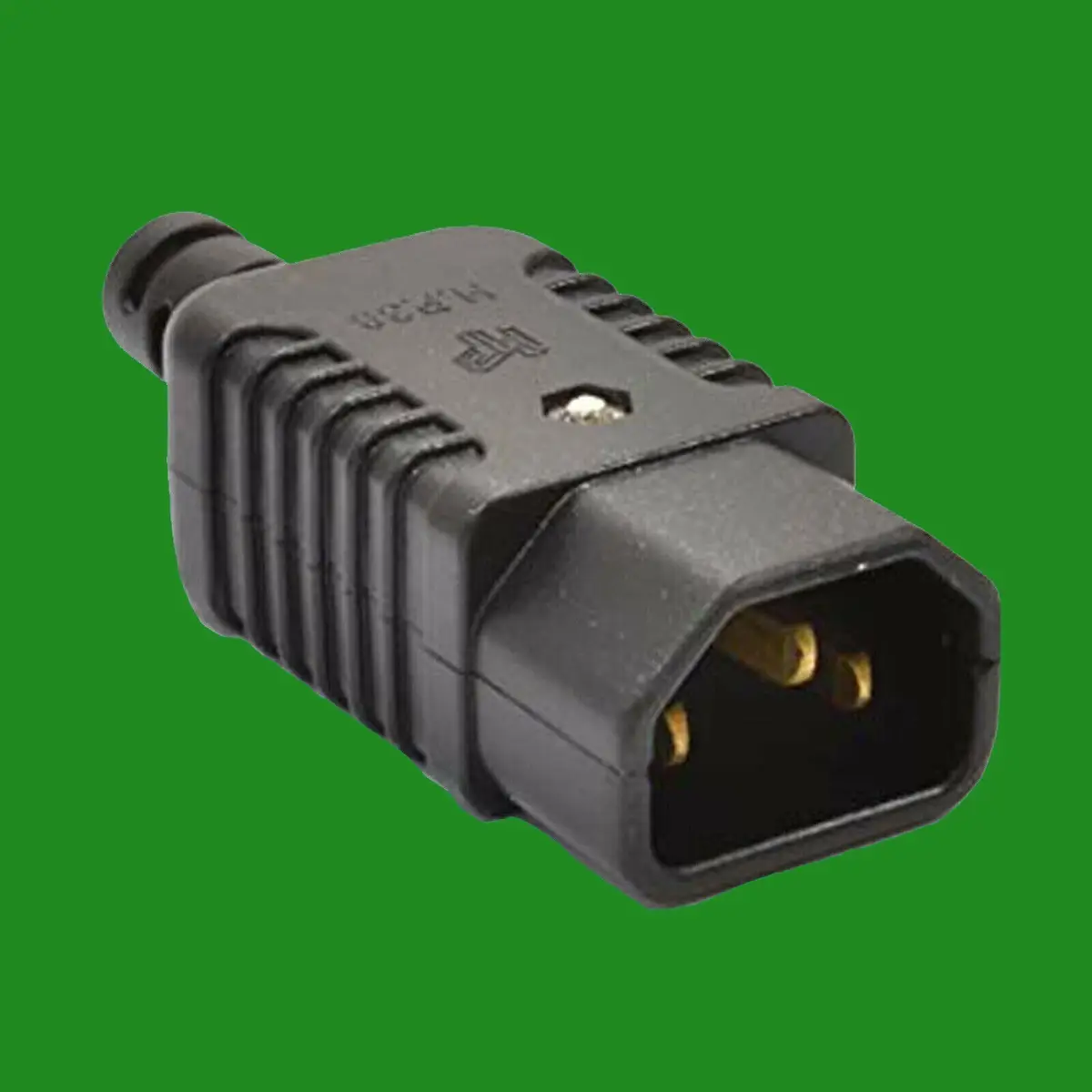 1x 3 Pin IEC Male Kettle Socket Rewireable C14 Straight Plug Adapter Converter