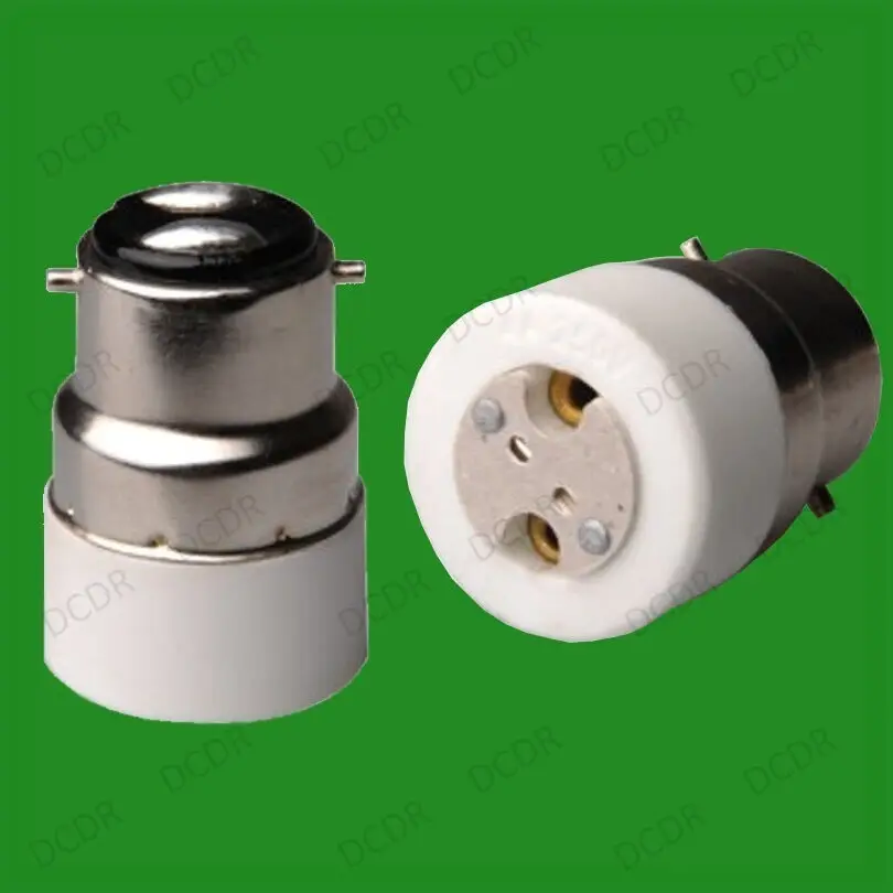 10x Bayonet BC B22 To MR16 GU5.3 Light Bulb Socket Adaptor Lamp Converter Holder