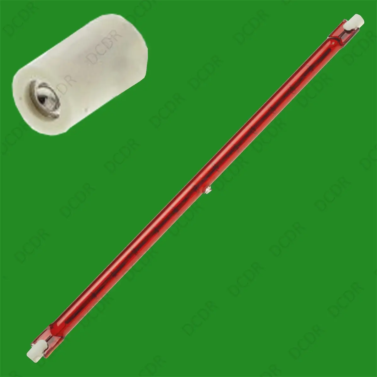 1300W 254mm R7S Halogen Quartz Ruby Red Infra-Red Heater Bar Tube, Heat Lamp
