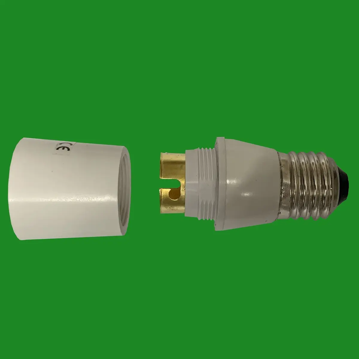 1x White Edison E27 to Bayonet B22 Light Bulb Adaptor Converter Lampshade Collar - image 2 | Free standard UK delivery included | Discount Quality Products