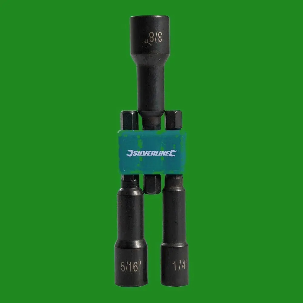 Magnetic Nut Driver Set 3piece 1/4" Hex Drive 1/4" - 3/8" Vanadium Steel - image 2 | Free standard UK delivery included | Discount Quality Products