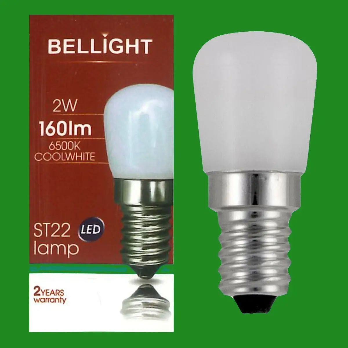 12x 2W LED Pygmy 6500K Cool White SES E14 Edison Screw Light Bulb Lamp Appliance