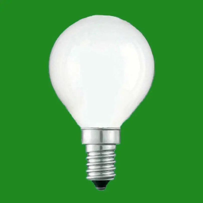 2x 40W Incandescent Tungsten Filament Frosted Golf Dimmable Light Bulb E14 ES
