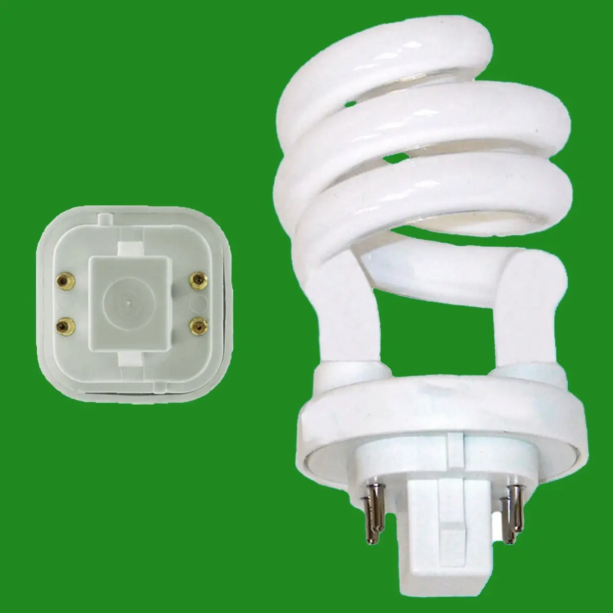 4x 24W G24Q-2 4 pin CFL 6400K Natural Daylight White Spiral Light Bulb Lamp
