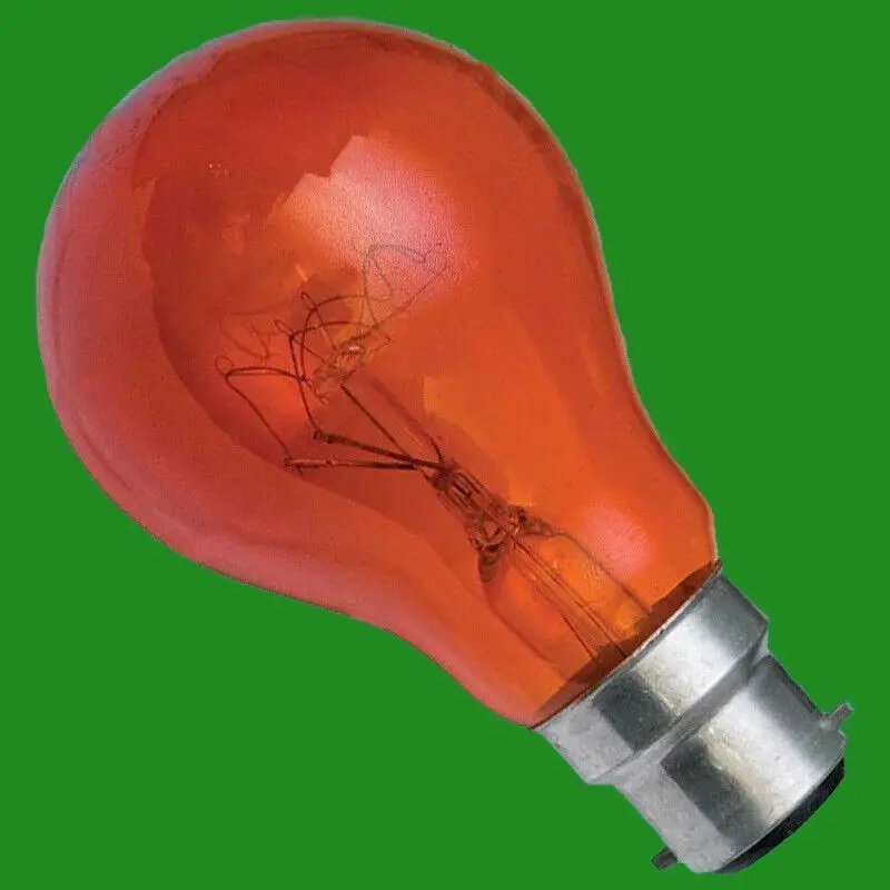 10x 40W Red Fireglow GLS Light Bulbs Flame Effect Electric Fires Bayonet BC B22