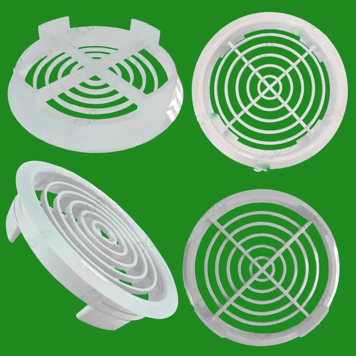 100x White Vivarium Reptile Push Fit Round Air Vents 80mm 70mm Hole, Ventilation