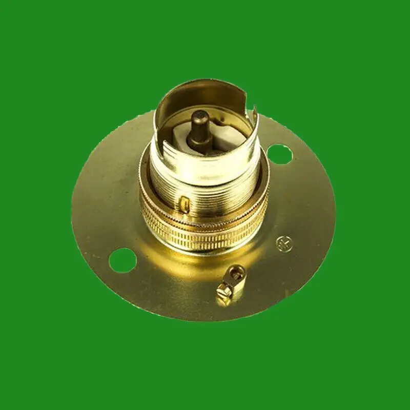 Brass Ceiling Batten Shade Ring 50mm Fixing BC B22 Bayonet Lamp Holder