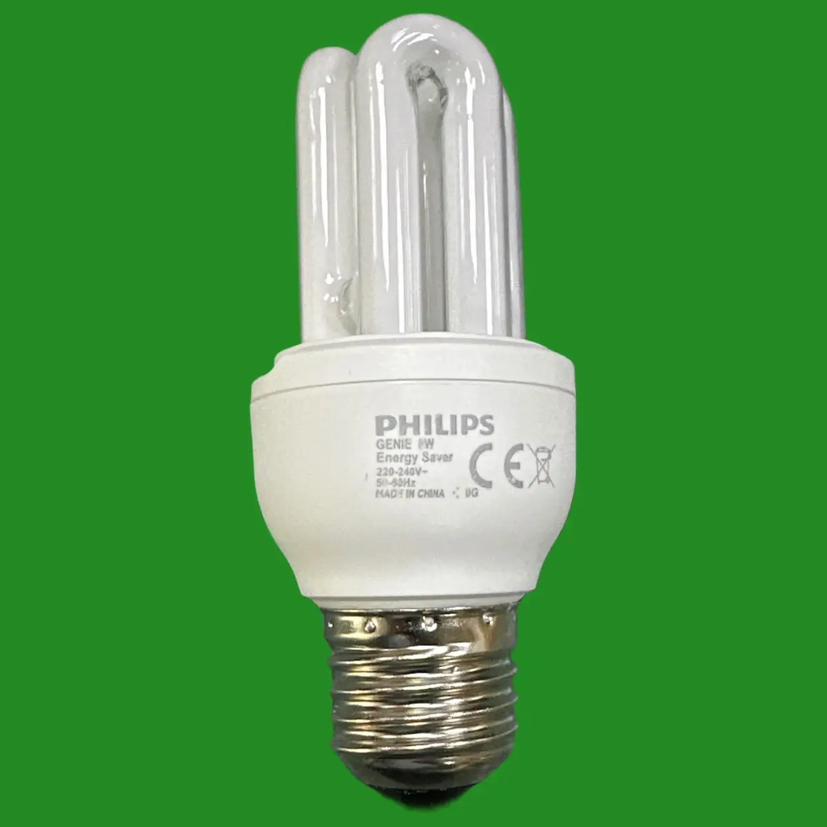 2x 8W (=40W) Philips CFL Stick Light Bulb Low Energy Edison Screw ES E27 Lamp - image 2 | Free standard UK delivery included | Discount Quality Products
