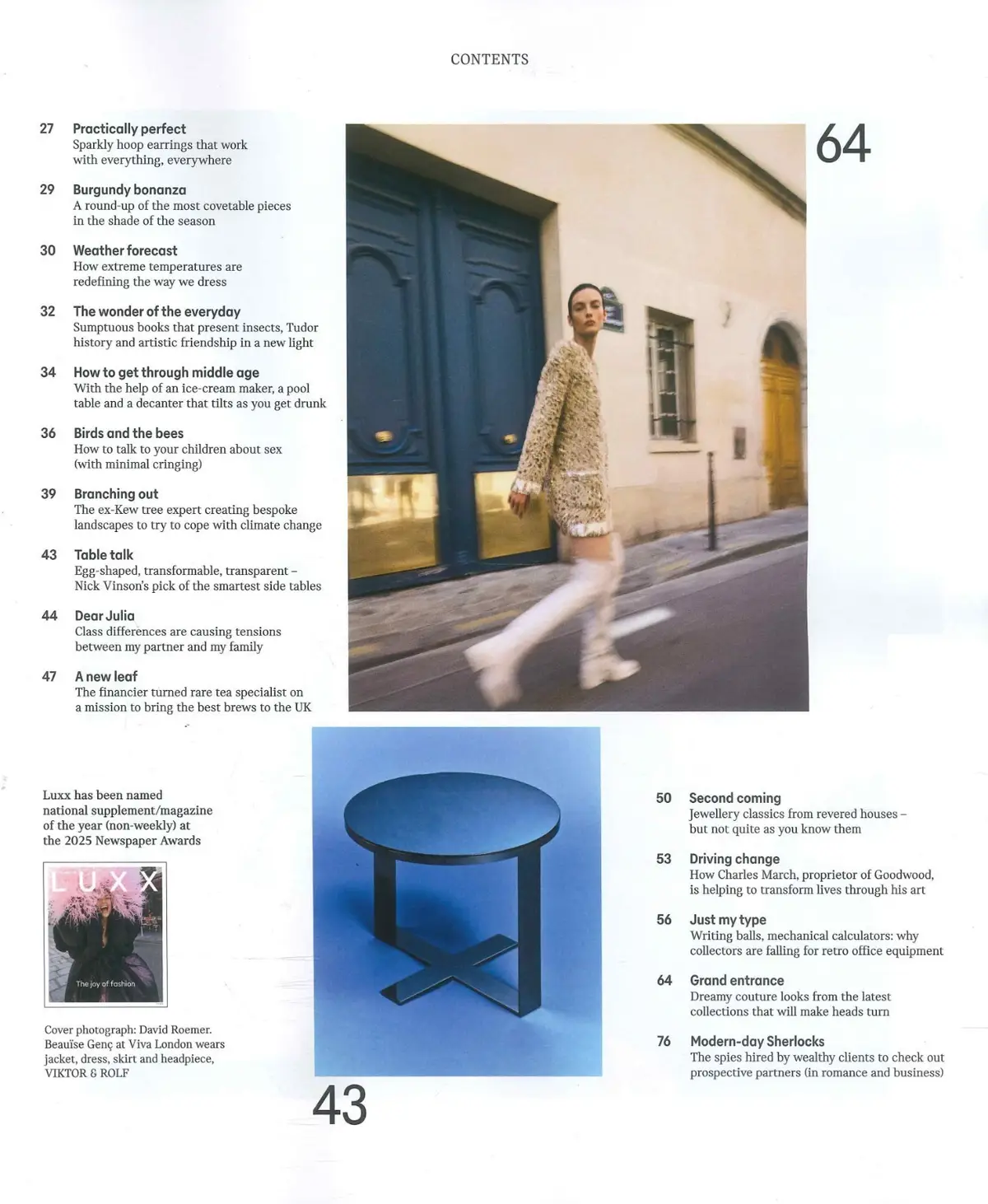 Times LUXX Magazine: Charles March, Hugo Rifkind, Aston Martin, Fashion, 1.11.25 - image 3 | Free standard UK delivery included | Discount Quality Products