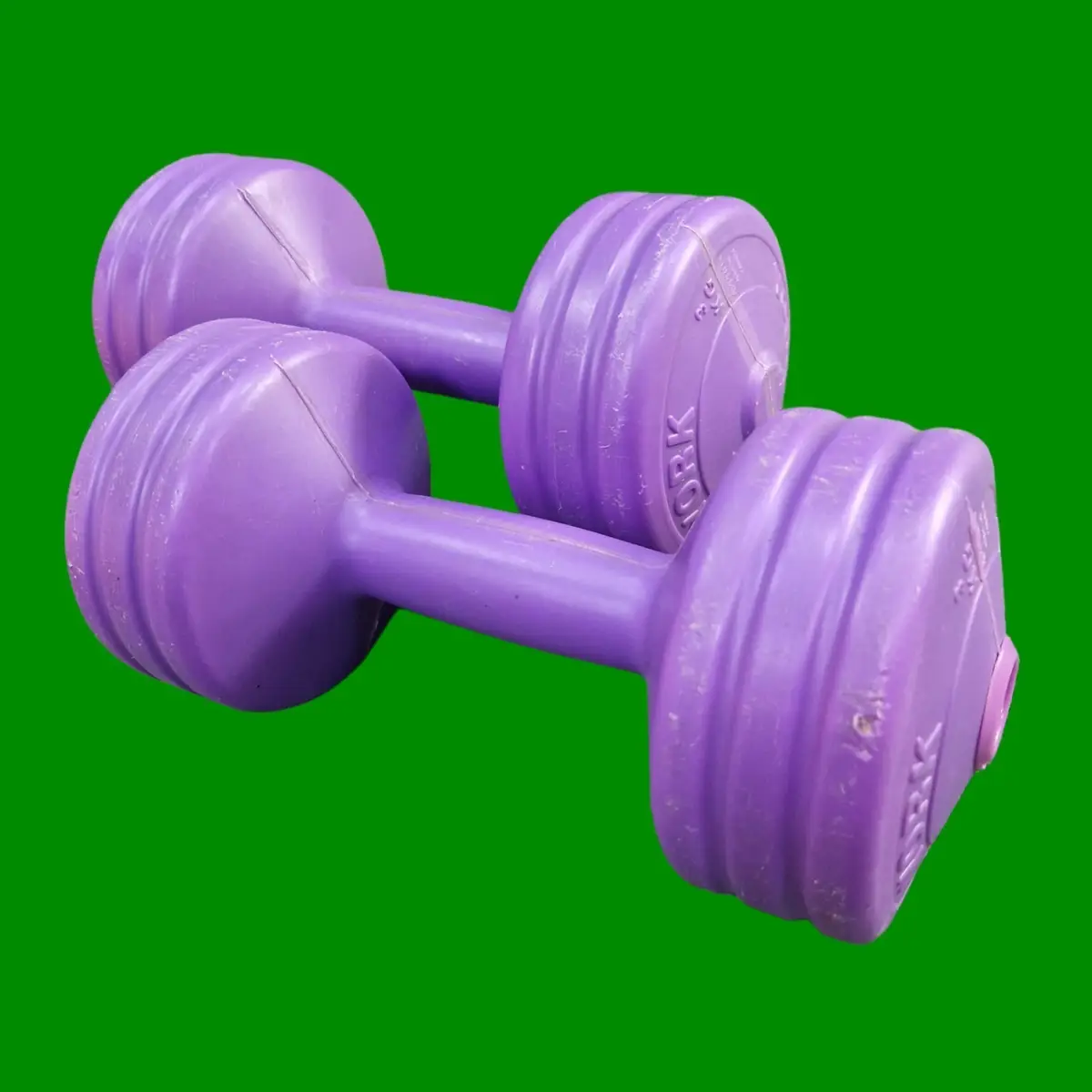 2x 3KG YORK Dumbbells Set, Hand Weights Home Gym Workout Fitness Biceps Exercise