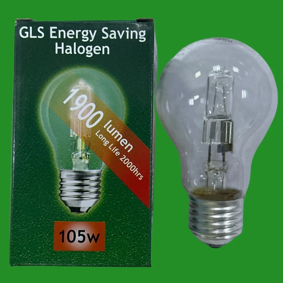 4x 105W =136W Crompton Clear Dimmable Halogen GLS Light Bulbs ES E27 Screw Lamp - image 3 | Free standard UK delivery included | Discount Quality Products
