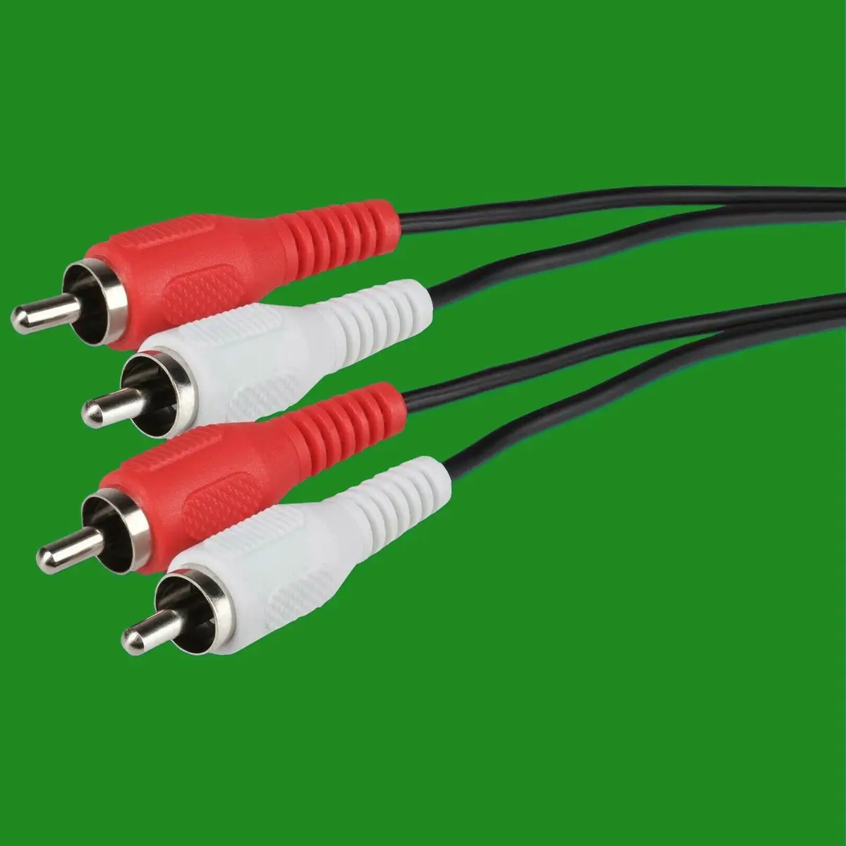 Maplin 1.5m Twin Phono RCA Cable Lead Male To Male Gold Plated Analogue Audio